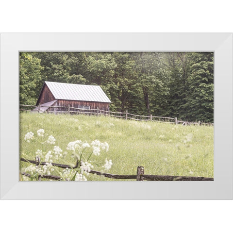 Summer Farm I White Modern Wood Framed Art Print by Schlabach, Sue