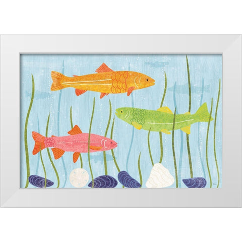 Coastal Vibes I White Modern Wood Framed Art Print by Charron, Veronique