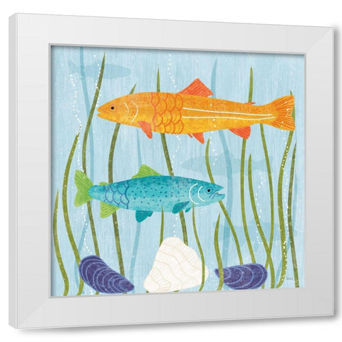 Coastal Vibes III White Modern Wood Framed Art Print by Charron, Veronique