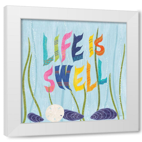 Coastal Vibes IV White Modern Wood Framed Art Print by Charron, Veronique