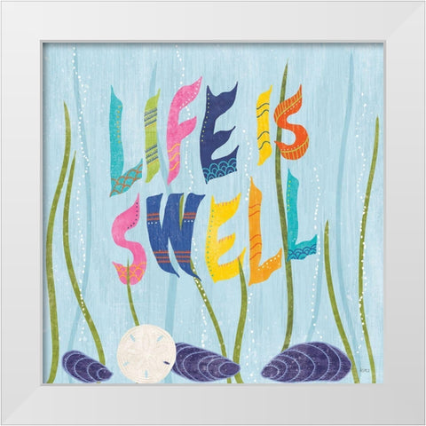 Coastal Vibes IV White Modern Wood Framed Art Print by Charron, Veronique