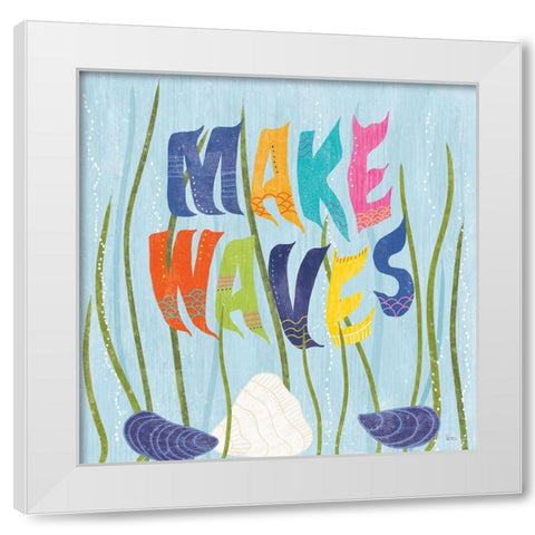 Coastal Vibes V White Modern Wood Framed Art Print by Charron, Veronique