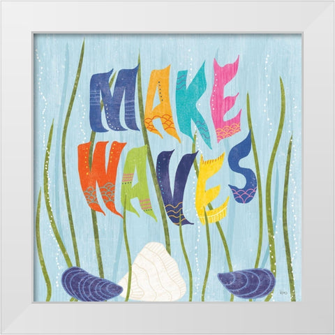 Coastal Vibes V White Modern Wood Framed Art Print by Charron, Veronique