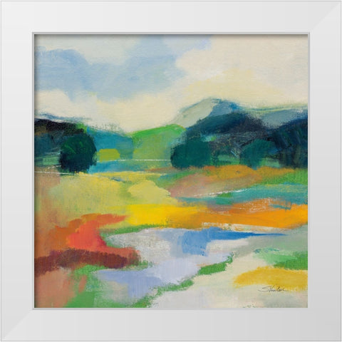 Lush Green I White Modern Wood Framed Art Print by Vassileva, Silvia