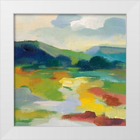 Lush Green II White Modern Wood Framed Art Print by Vassileva, Silvia