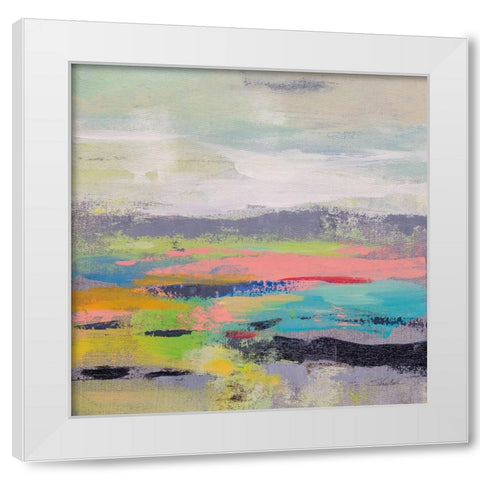 Blooming Field I White Modern Wood Framed Art Print by Vassileva, Silvia