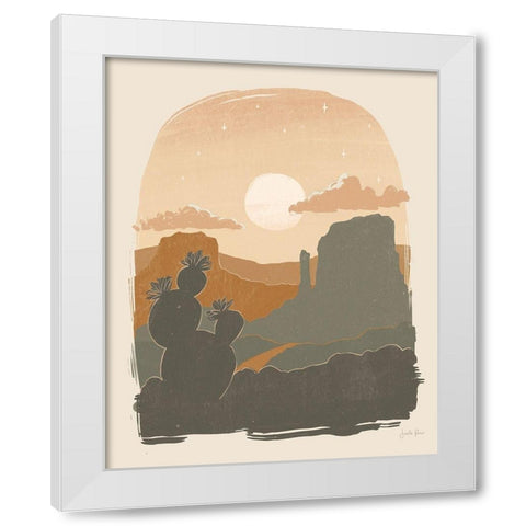 Warm Desert I White Modern Wood Framed Art Print by Penner, Janelle