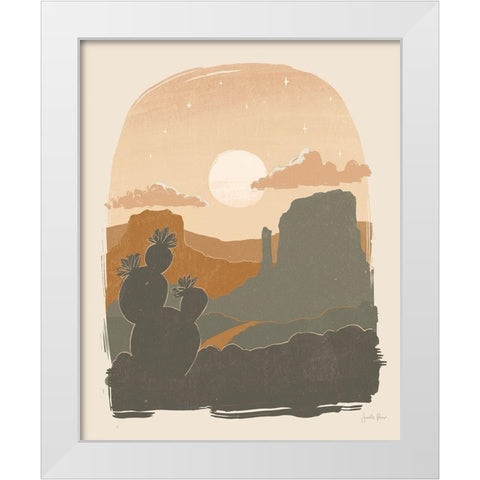 Warm Desert I White Modern Wood Framed Art Print by Penner, Janelle