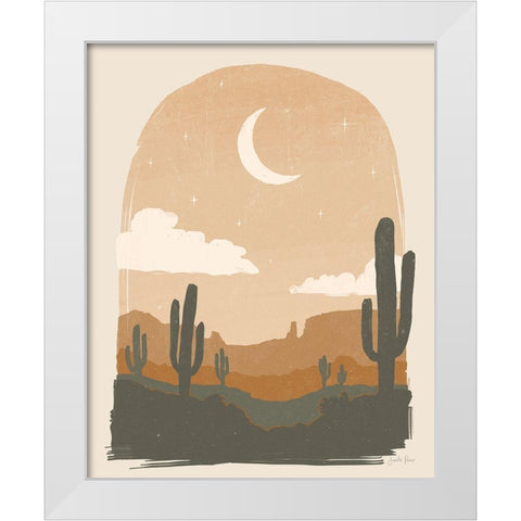 Warm Desert II White Modern Wood Framed Art Print by Penner, Janelle