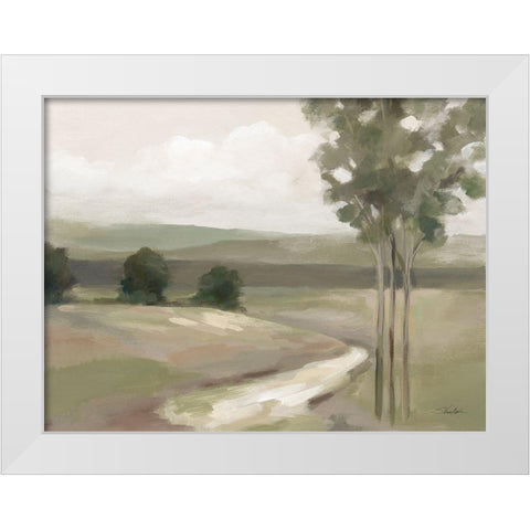 Olive Trees White Modern Wood Framed Art Print by Vassileva, Silvia