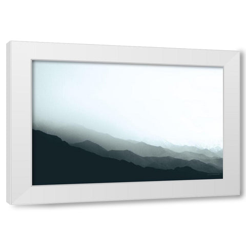 Virgin Mountains II Blue Gray White Modern Wood Framed Art Print by Marshall, Laura
