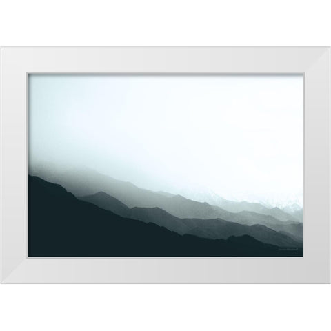 Virgin Mountains II Blue Gray White Modern Wood Framed Art Print by Marshall, Laura