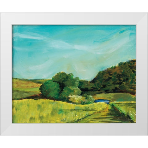 View from Rock Hill White Modern Wood Framed Art Print by Schlabach, Sue