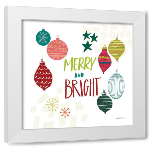 Peace Love Joy IV White Modern Wood Framed Art Print by Warrick, Cheryl