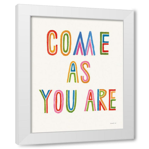 Come As You Are White Modern Wood Framed Art Print by Nai, Danhui