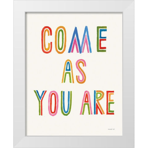 Come As You Are White Modern Wood Framed Art Print by Nai, Danhui