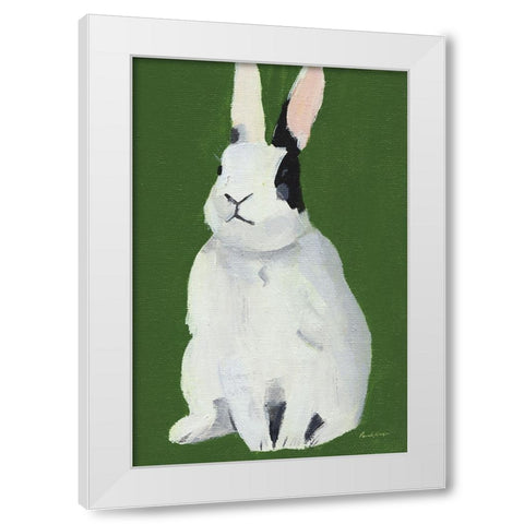 Sweet Bunny White Modern Wood Framed Art Print by Munger, Pamela