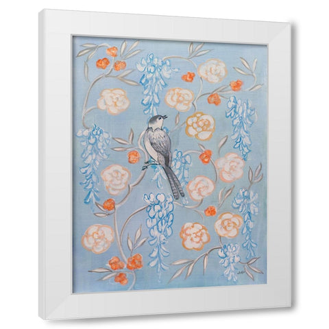 Heirloom Chinoiserie Bird I White Modern Wood Framed Art Print by Purinton, Julia