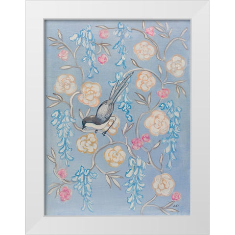 Heirloom Chinoiserie Bird II White Modern Wood Framed Art Print by Purinton, Julia