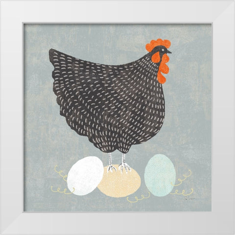 Fresh Eggs I No Words White Modern Wood Framed Art Print by Schlabach, Sue