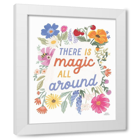 Wild Meadow VI White Modern Wood Framed Art Print by Marshall, Laura