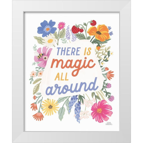 Wild Meadow VI White Modern Wood Framed Art Print by Marshall, Laura