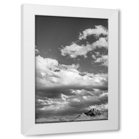 Long Way to Ride BW White Modern Wood Framed Art Print by Larson, Nathan