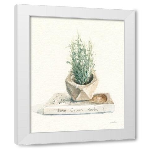 Grown at Home I Cream White Modern Wood Framed Art Print by Nai, Danhui