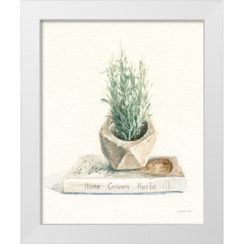 Grown at Home I Cream White Modern Wood Framed Art Print by Nai, Danhui