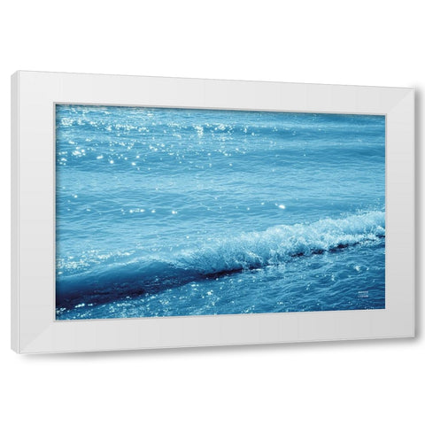 Sparkling Waters III White Modern Wood Framed Art Print by Larson, Nathan