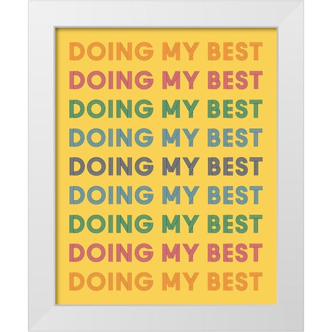 Retro Words IV White Modern Wood Framed Art Print by Portfolio, Wild Apple