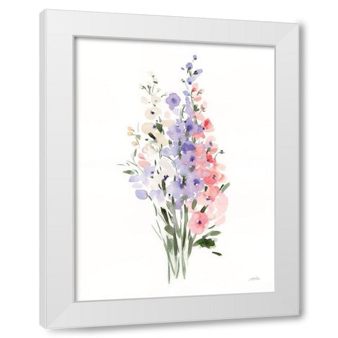 Spring Blooms II White Modern Wood Framed Art Print by Pete, Katrina