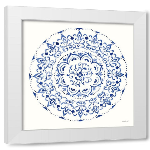 Circle of Life I White Modern Wood Framed Art Print by Nai, Danhui