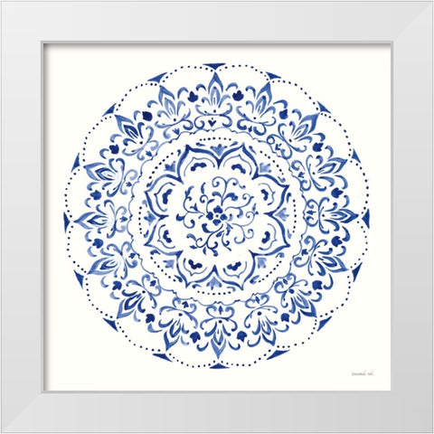 Circle of Life I White Modern Wood Framed Art Print by Nai, Danhui