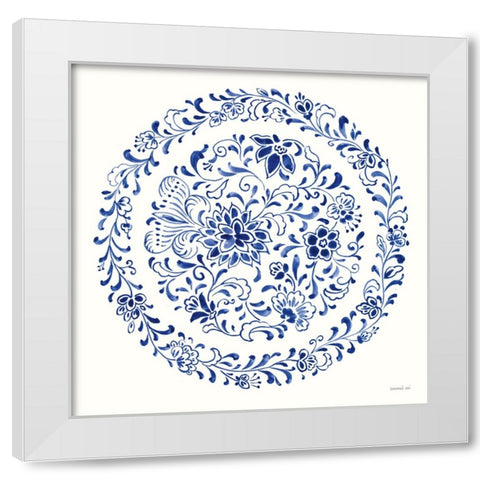 Circle of Life III White Modern Wood Framed Art Print by Nai, Danhui