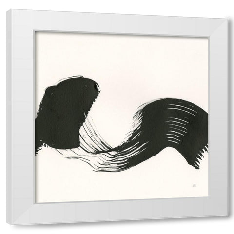 Brushed I White Modern Wood Framed Art Print by Paschke, Chris
