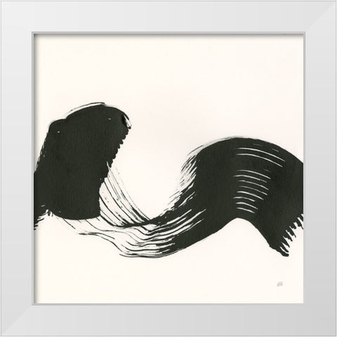 Brushed I White Modern Wood Framed Art Print by Paschke, Chris
