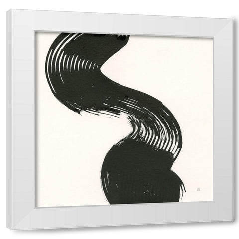 Brushed IV White Modern Wood Framed Art Print by Paschke, Chris