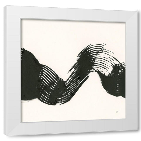 Brushed VI White Modern Wood Framed Art Print by Paschke, Chris