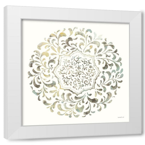 Earthen Circle of Life IV White Modern Wood Framed Art Print by Nai, Danhui