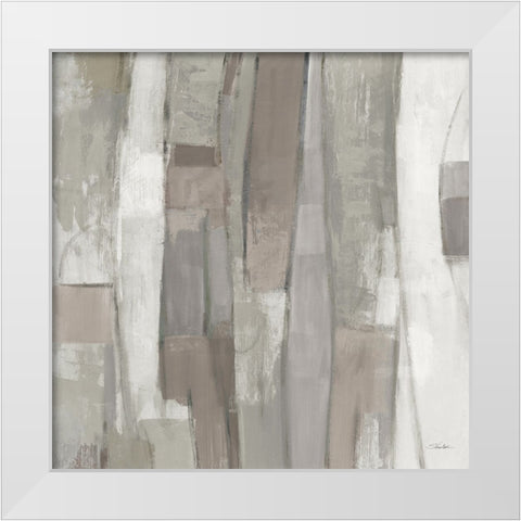 Spring Stream Neutral White Modern Wood Framed Art Print by Vassileva, Silvia
