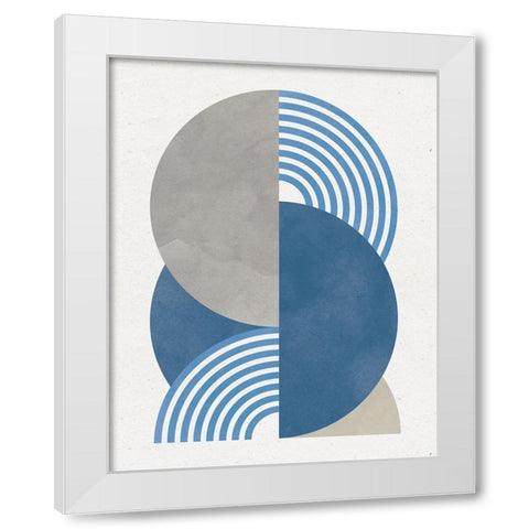 Deco Glam I Blue White Modern Wood Framed Art Print by Hershey, Moira