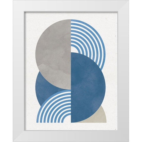 Deco Glam I Blue White Modern Wood Framed Art Print by Hershey, Moira