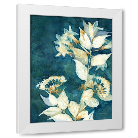 Shower of Gold I White Modern Wood Framed Art Print by Ferguson, Kathy