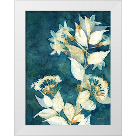 Shower of Gold I White Modern Wood Framed Art Print by Ferguson, Kathy