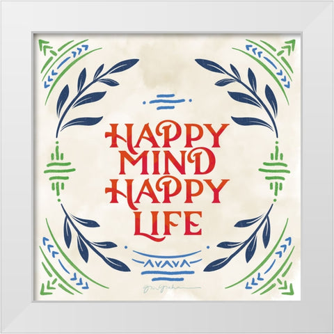 Heart and Mind II Bright White Modern Wood Framed Art Print by Graham, Gia