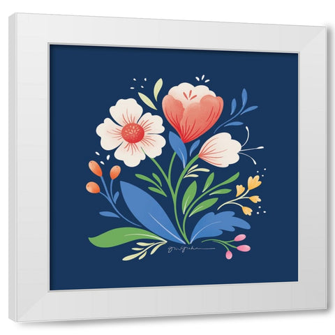 Flower Field I Bright Sq White Modern Wood Framed Art Print by Graham, Gia