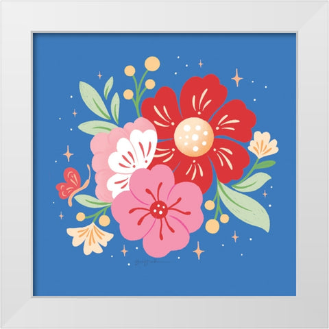 Floral Bouquet I Bright White Modern Wood Framed Art Print by Graham, Gia