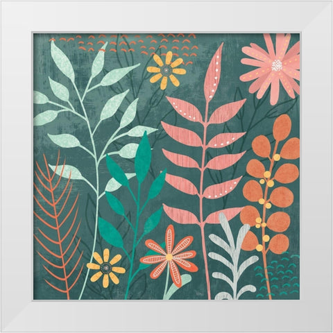 Fresh Petals III White Modern Wood Framed Art Print by Charron, Veronique