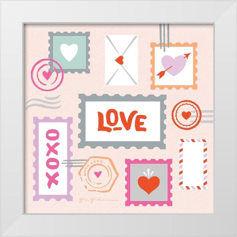 Just My Type V White Modern Wood Framed Art Print by Graham, Gia